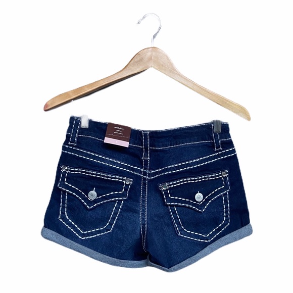 SOLD NWT Knox Rose Midi Dark Rinse Denim Short Sz6 - Picture 2 of 4
